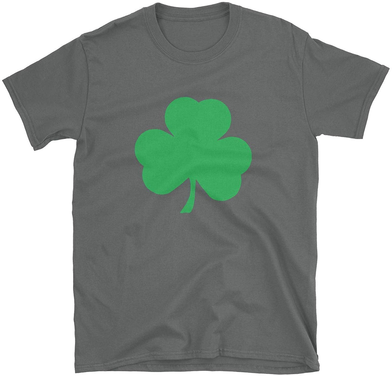 T-shirt pour enfants Shamrock (grand design solide, anthracite et vert)