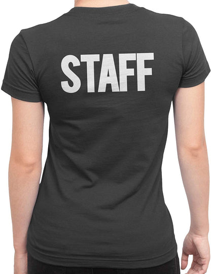 T-shirt à manches courtes pour femmes du personnel (conception solide, anthracite)