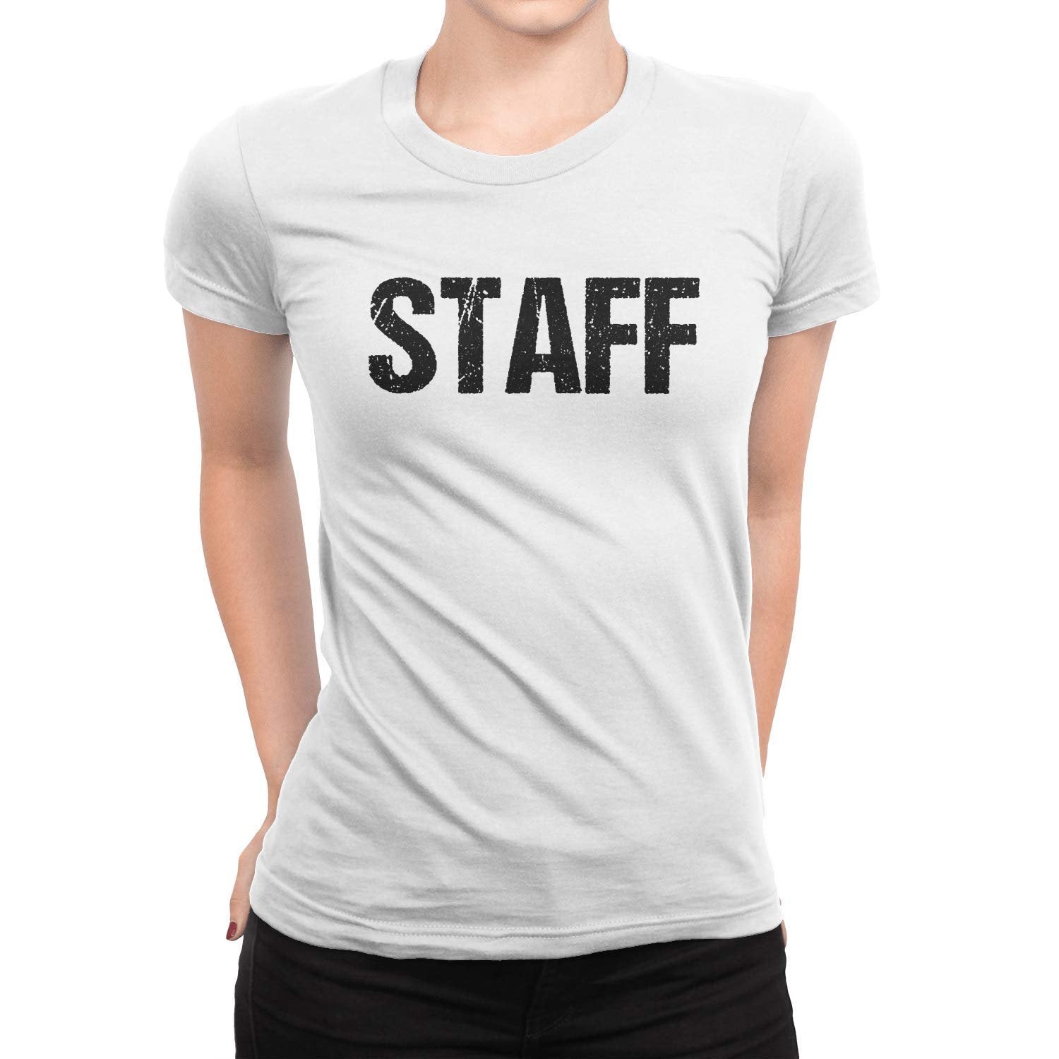 T-shirt blanc pour femme avec motif vieilli sérigraphié