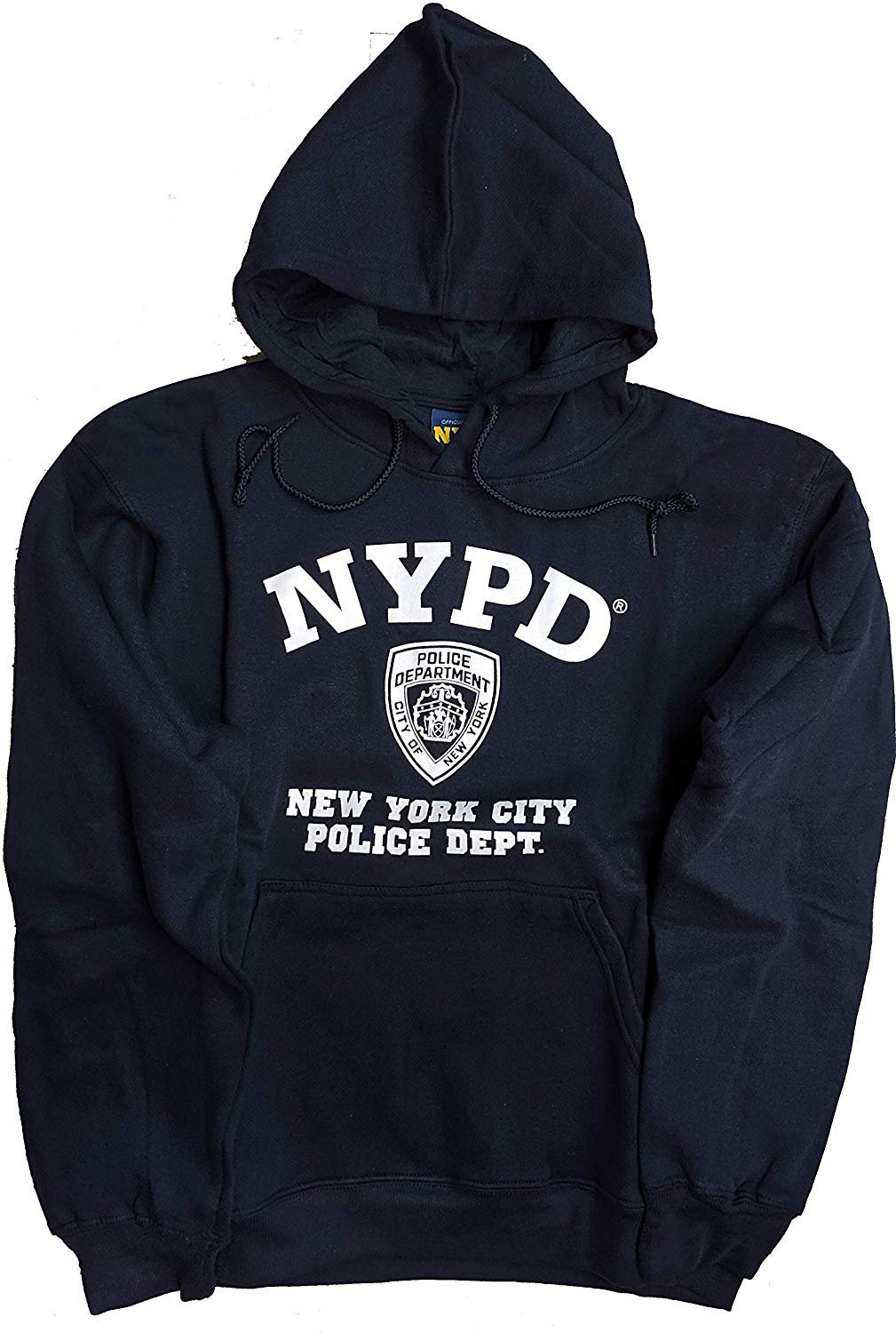 NYPD Sweat à Capuche Enfant Blanc Imprimé Sweat Marine