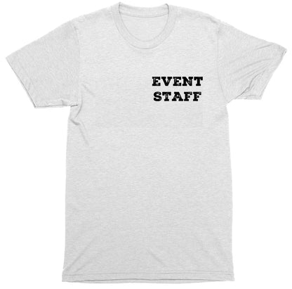 Professional Event T-Shirt - Rustic Design for Staff (Front & Back, NR-A) Soft Cotton Tees