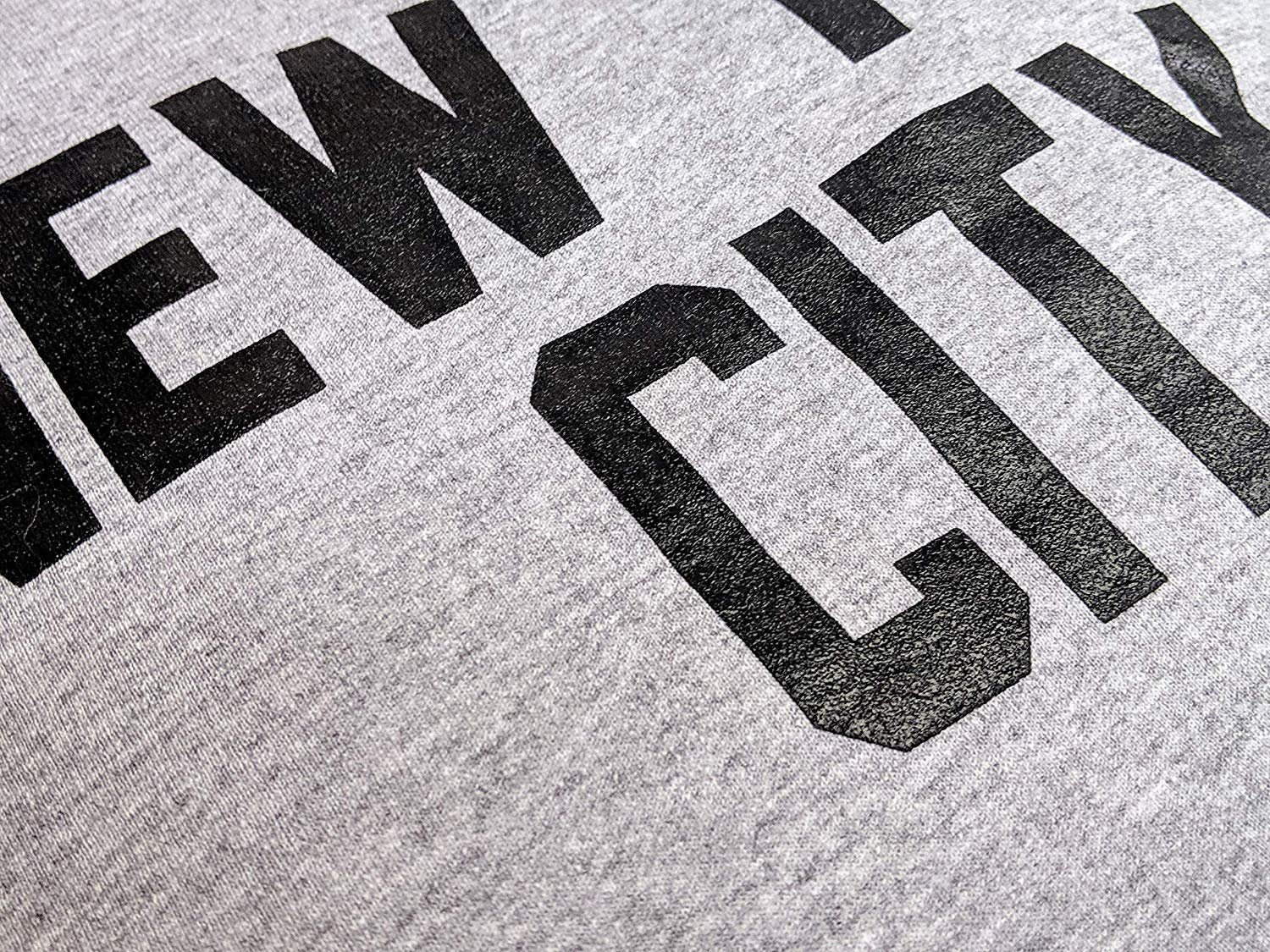 New York City Rundhals-Sweatshirt Siebdruck Lennon Heather Grey