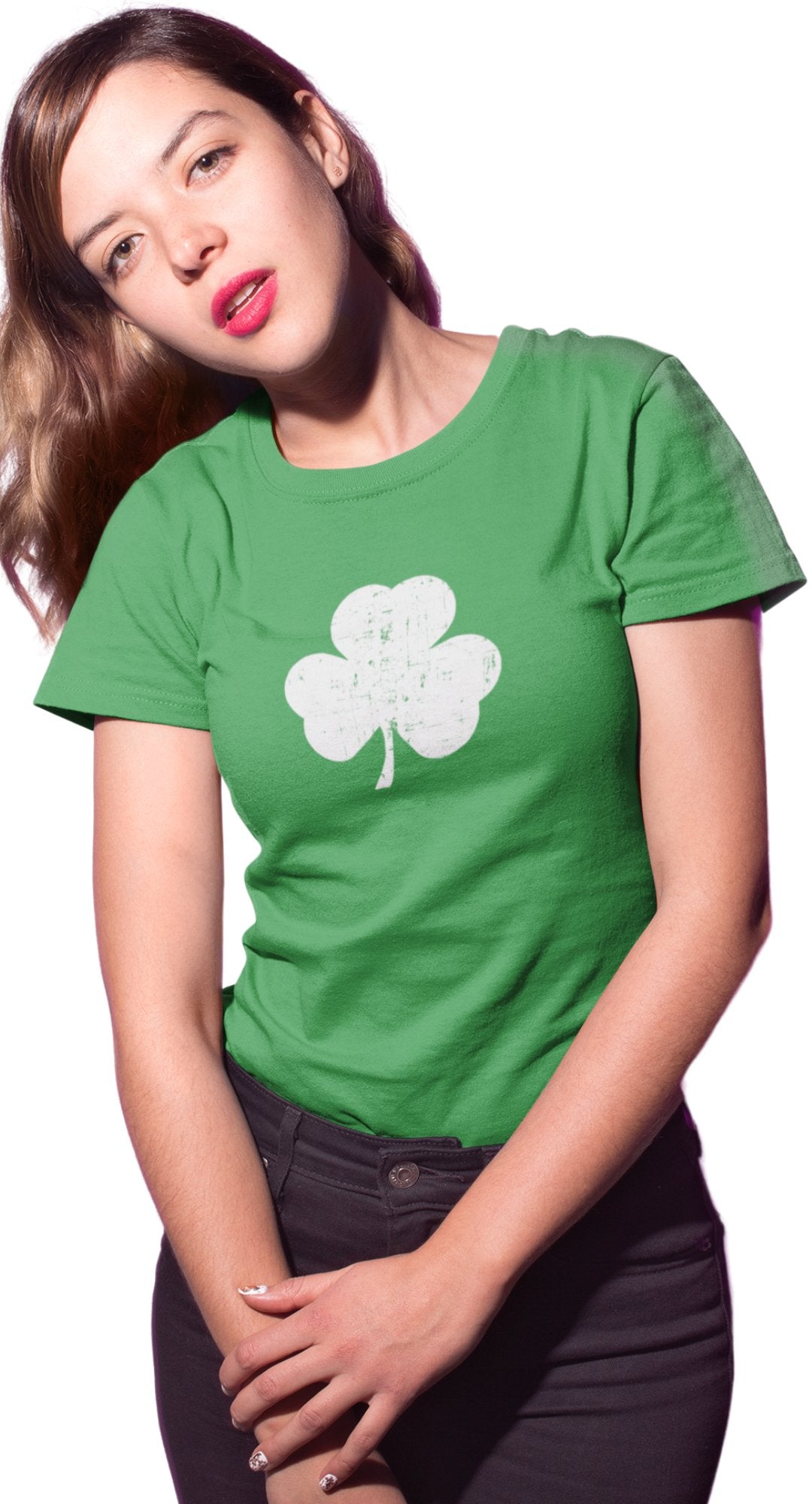 Ladies Shamrock Tee's St Patrick's Day Women's Party Irish Green Shirts