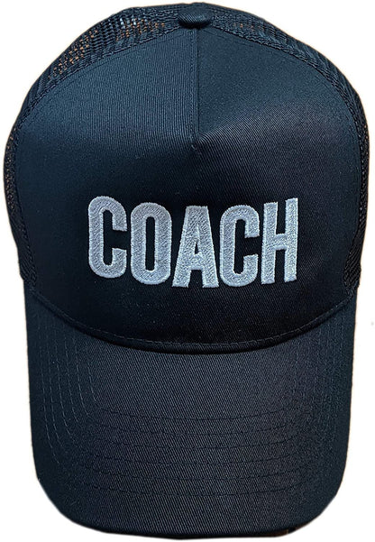 Coach Baseball Hat Embroidered USA Recycled Cotton Mesh Trucker Cap