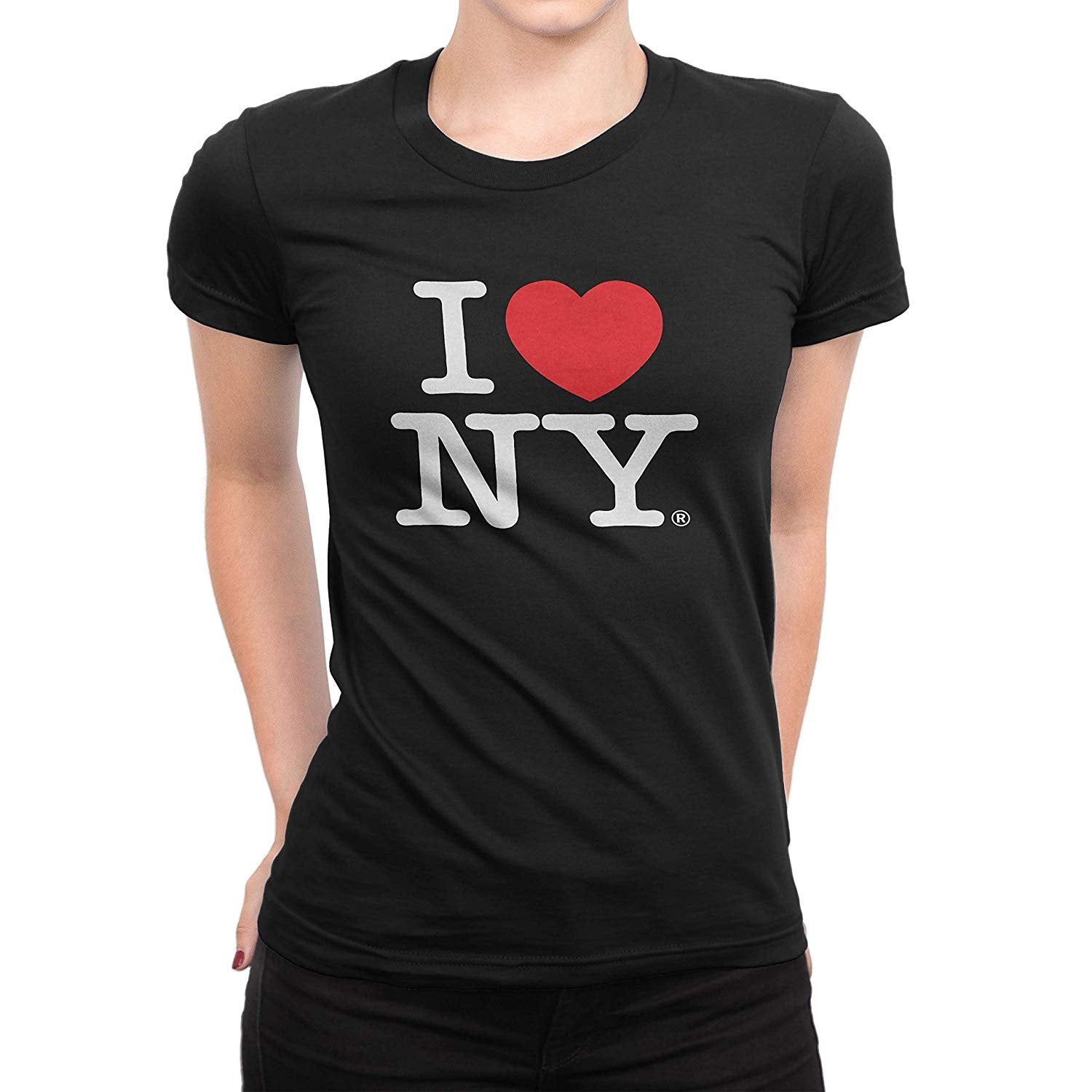 I Love NY New York Womens T-Shirt Spandex Tee Heart Black