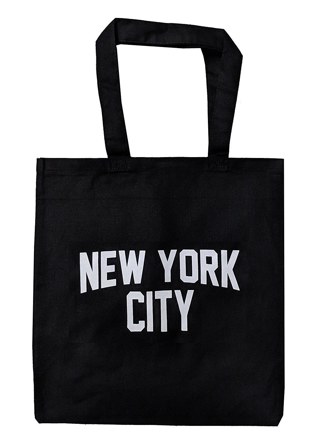 Schwarze NYC Tragetasche New York City 100% Baumwollleinwand mit Siebdruck (Schwarz)