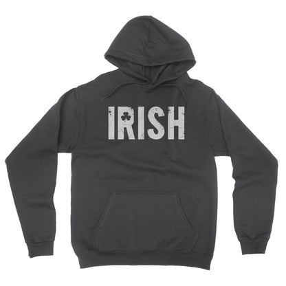 Retro Ireland Flag Charcoal Hoodie - St. Patrick's Day - Irish Apparel Men's & Kids - NYC Factory