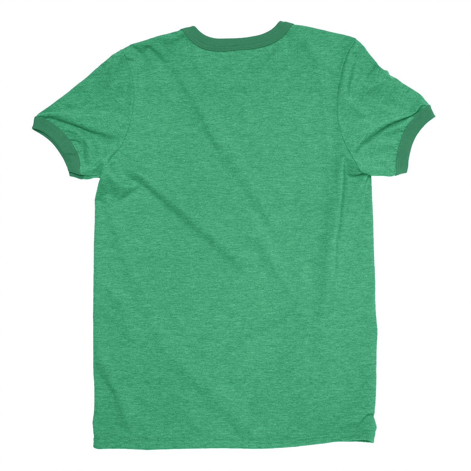 Shamrock Ringer Tee Men's Distressed Design Heather Green