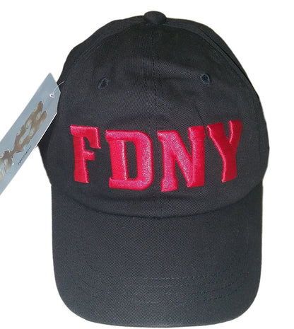 Casquette de Baseball FDNY Lettres Brodées 3d Noir Rouge