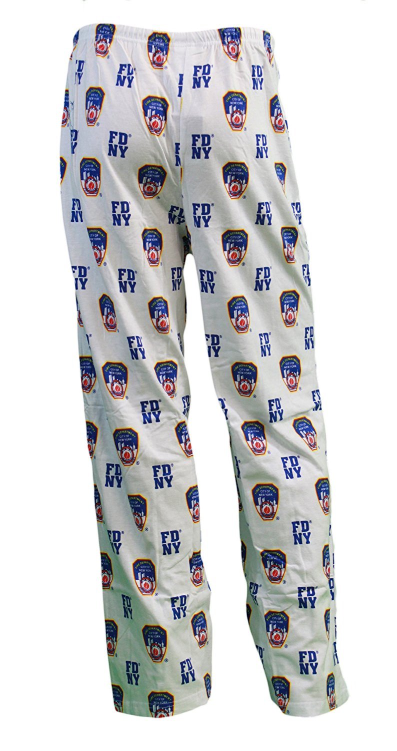 FDNY Lounge Pants Pyjama Sleep Bottoms Blanc