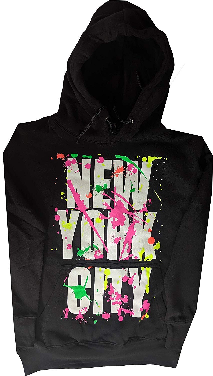New York Paint Splash Hoodie Sweatshirt Erwachsene Unisex Schwarz
