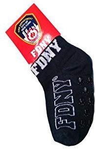 Lot de 6 chaussettes bébé FDNY antidérapantes pour tout-petits bleu marine 3-5