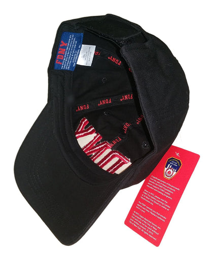 Casquette de Baseball FDNY Lettres Brodées 3d Noir Rouge