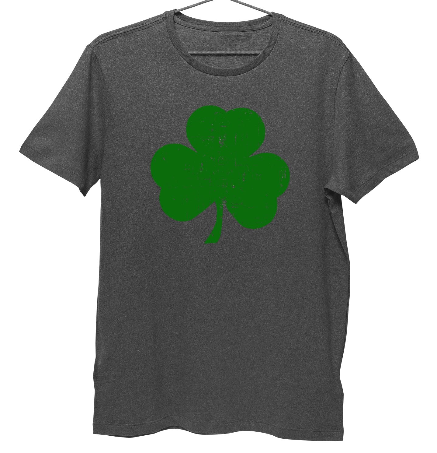 NYC FACTORY USA Screen Printed Shamrock Youth T-Shirt Distressed Tee Kids Irish Green