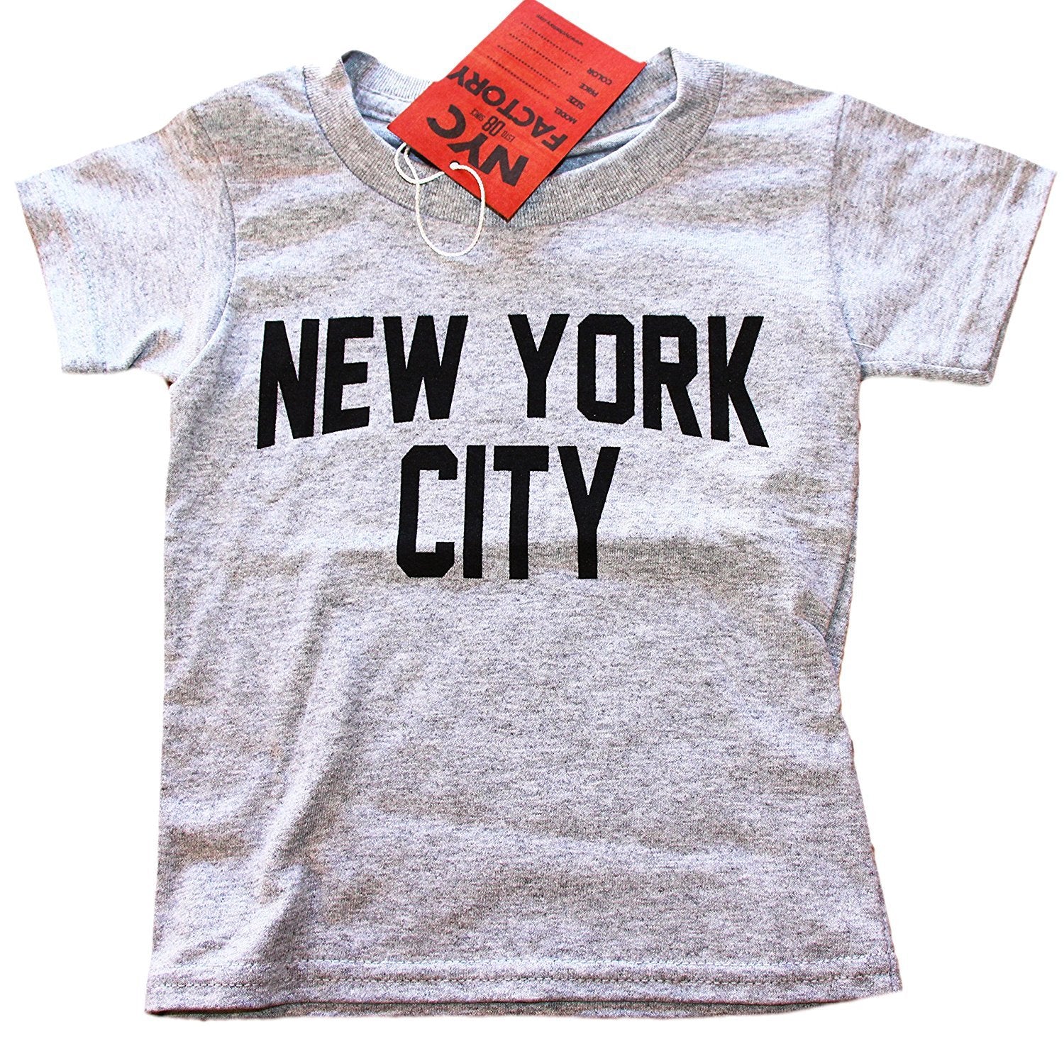 New York City T-Shirt für Kleinkinder Graues Baby-Lennon-T-Shirt mit Siebdruck