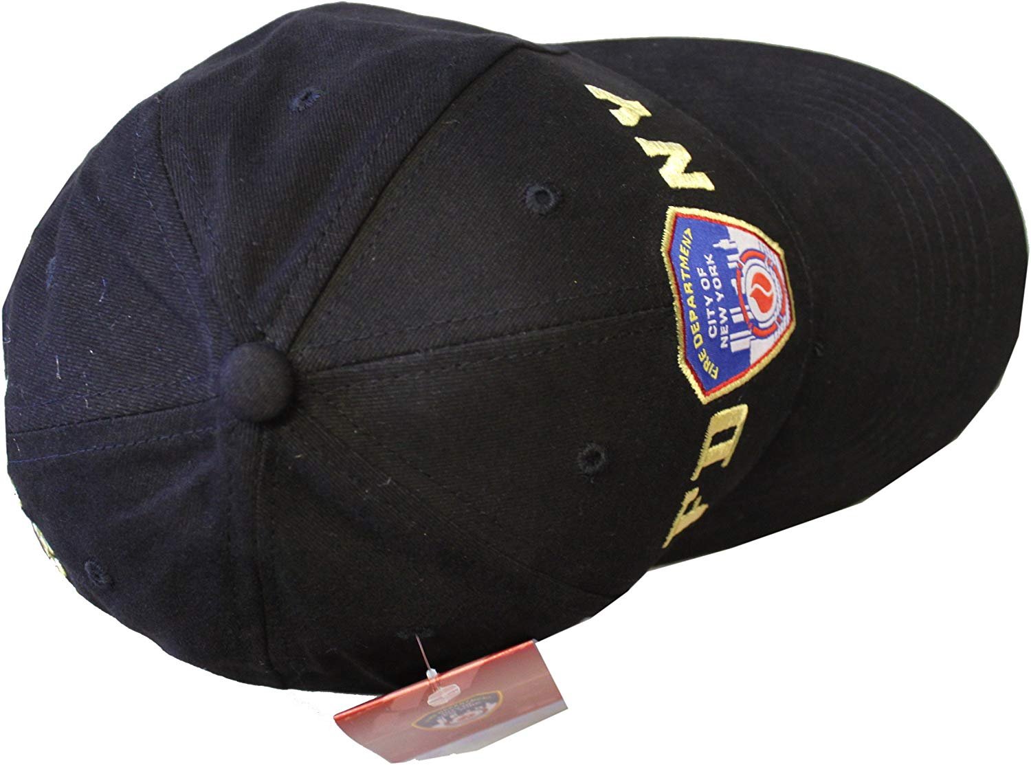 FDNY Baseball Hat Police Badge Fire Department Of New York City Black & Gold ...