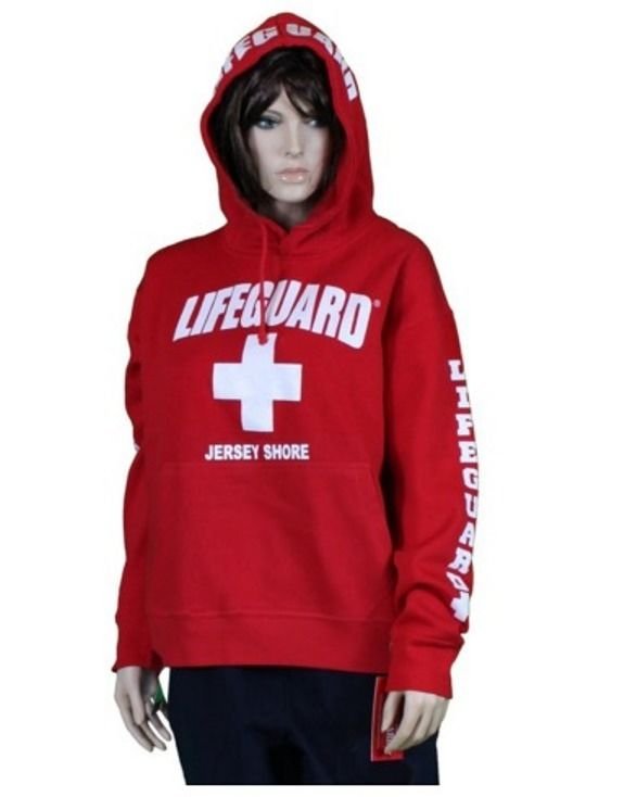 Lifeguard Jersey Shore NJ Life Guard Sweatshirt Red XL