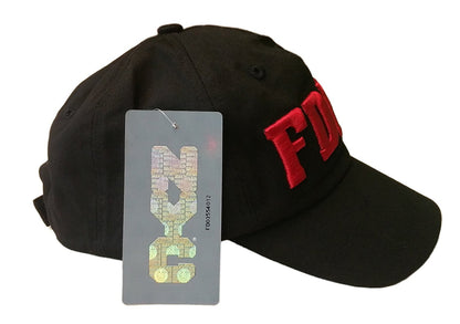 Casquette de Baseball FDNY Lettres Brodées 3d Noir Rouge