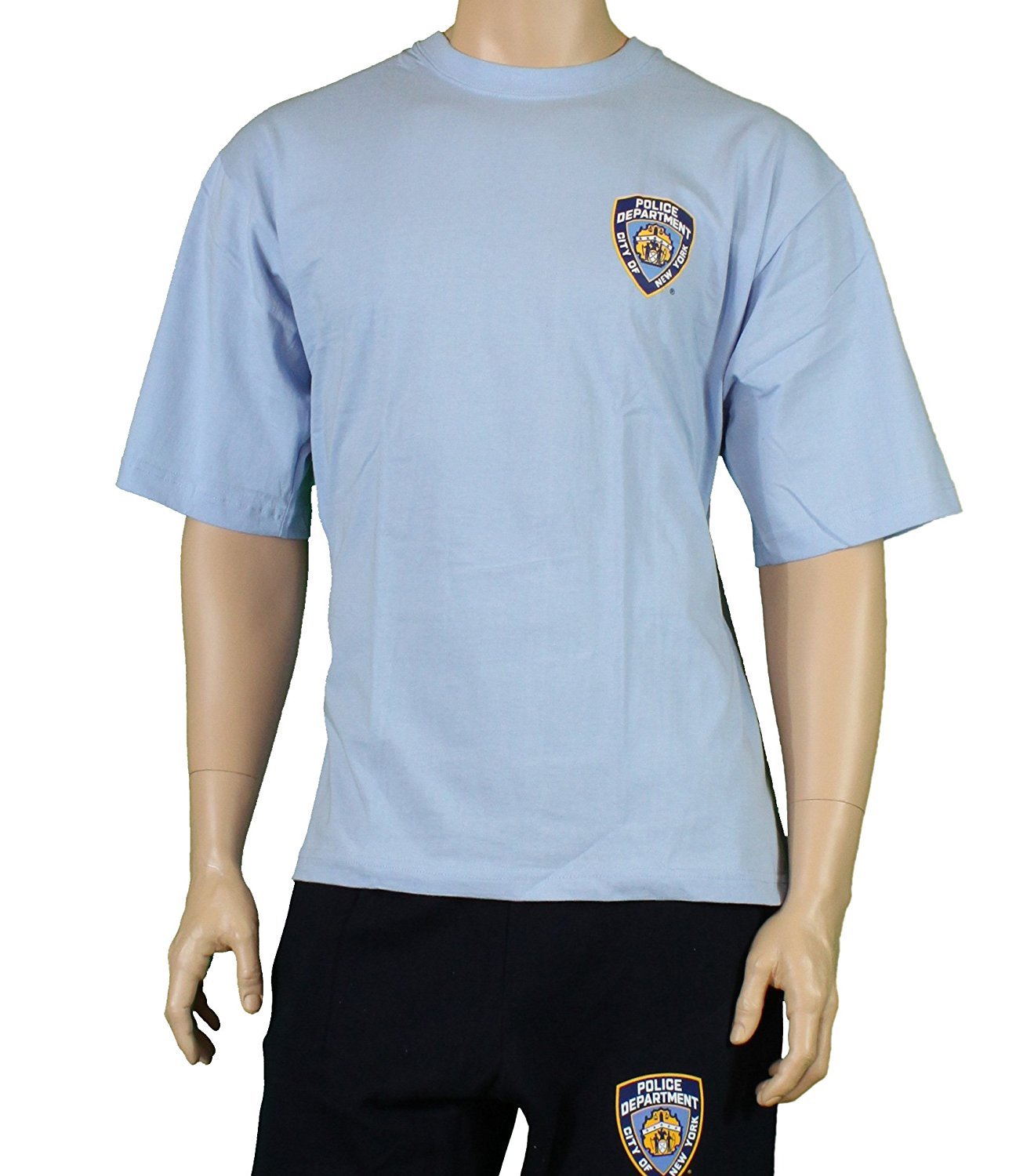 NYPD T-shirt manches courtes New York Finest Back bleu clair