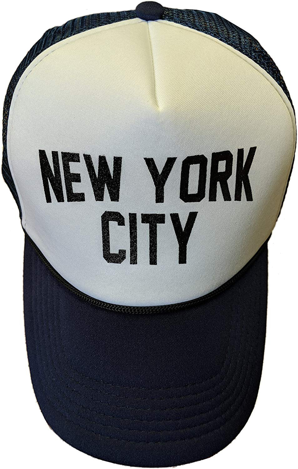 New York City Baseball Hat Screen-Printed Mesh Trucker Cap