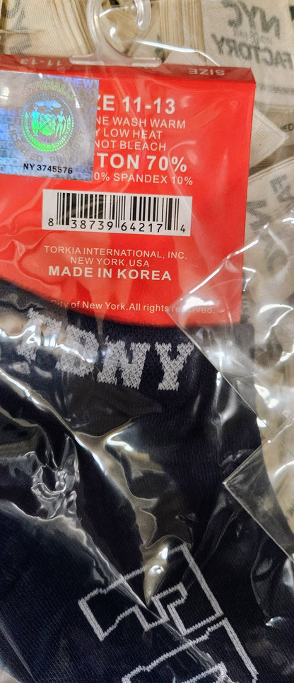 Lot de 6 chaussettes bébé FDNY antidérapantes pour tout-petits bleu marine 3-5