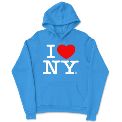 I Love NY Kids Hoodie Sweatshirt Officially Licensed (Youth, Turquoise)