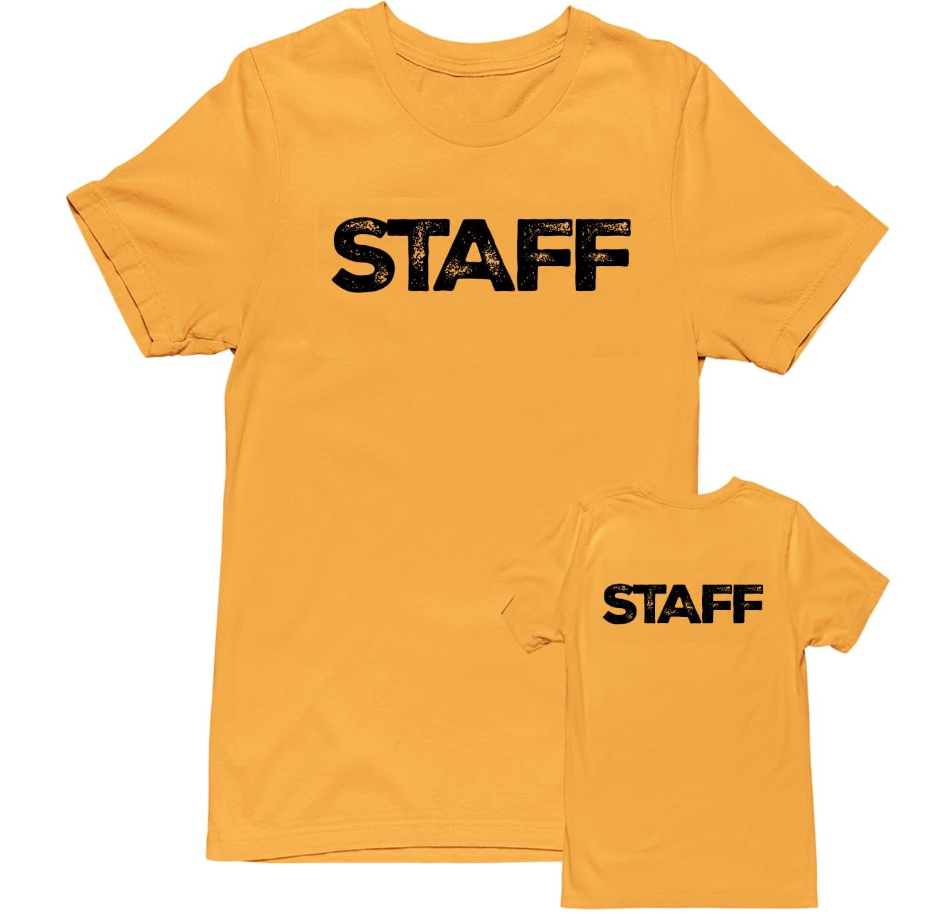 Staff Tees - Men's Unisex - Rustic Design - Soft Cotton Tees (NR-A, Front & Back) All Colors & Sizes