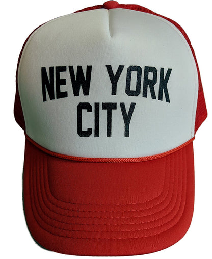 New York City Baseball Hat Screen-Printed Mesh Trucker Cap