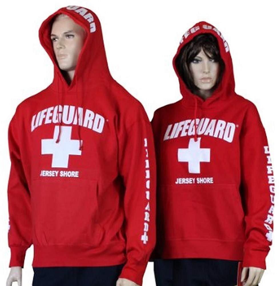 Lifeguard Jersey Shore NJ Life Guard Sweatshirt Red XL