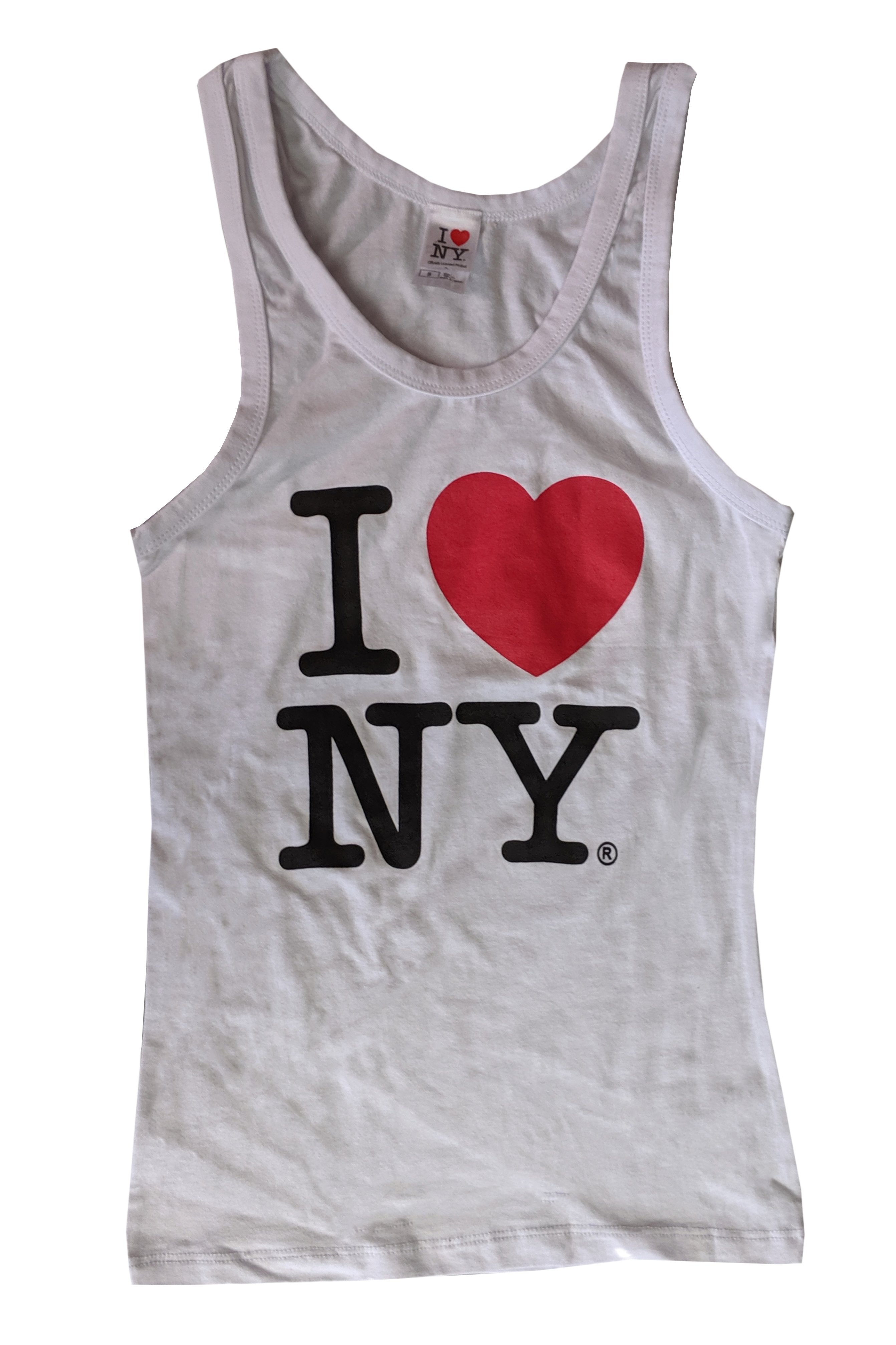 Weiß Ich liebe NY Damen-Trägershirt