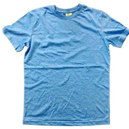 Tulo  Garn Kids Heather Color Cotton Blend Crew Tee - NYC Factory