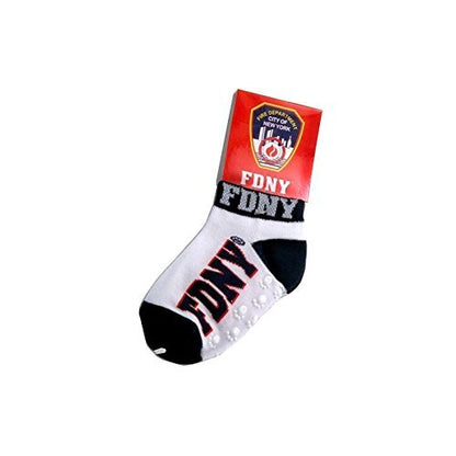 Lot de 6 chaussettes bébé FDNY antidérapantes pour tout-petits bleu marine 3-5