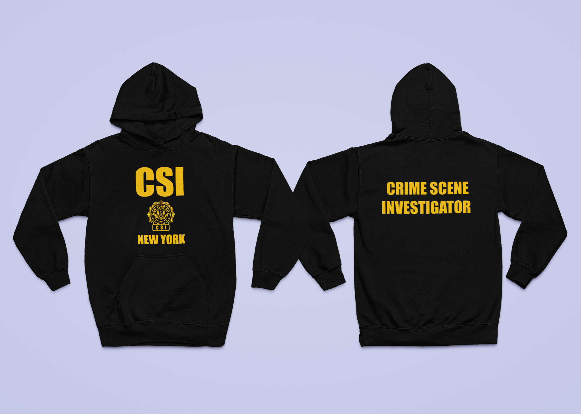 Men's CSI New York Hoodie Crime Scene Investigation Sweatshirt