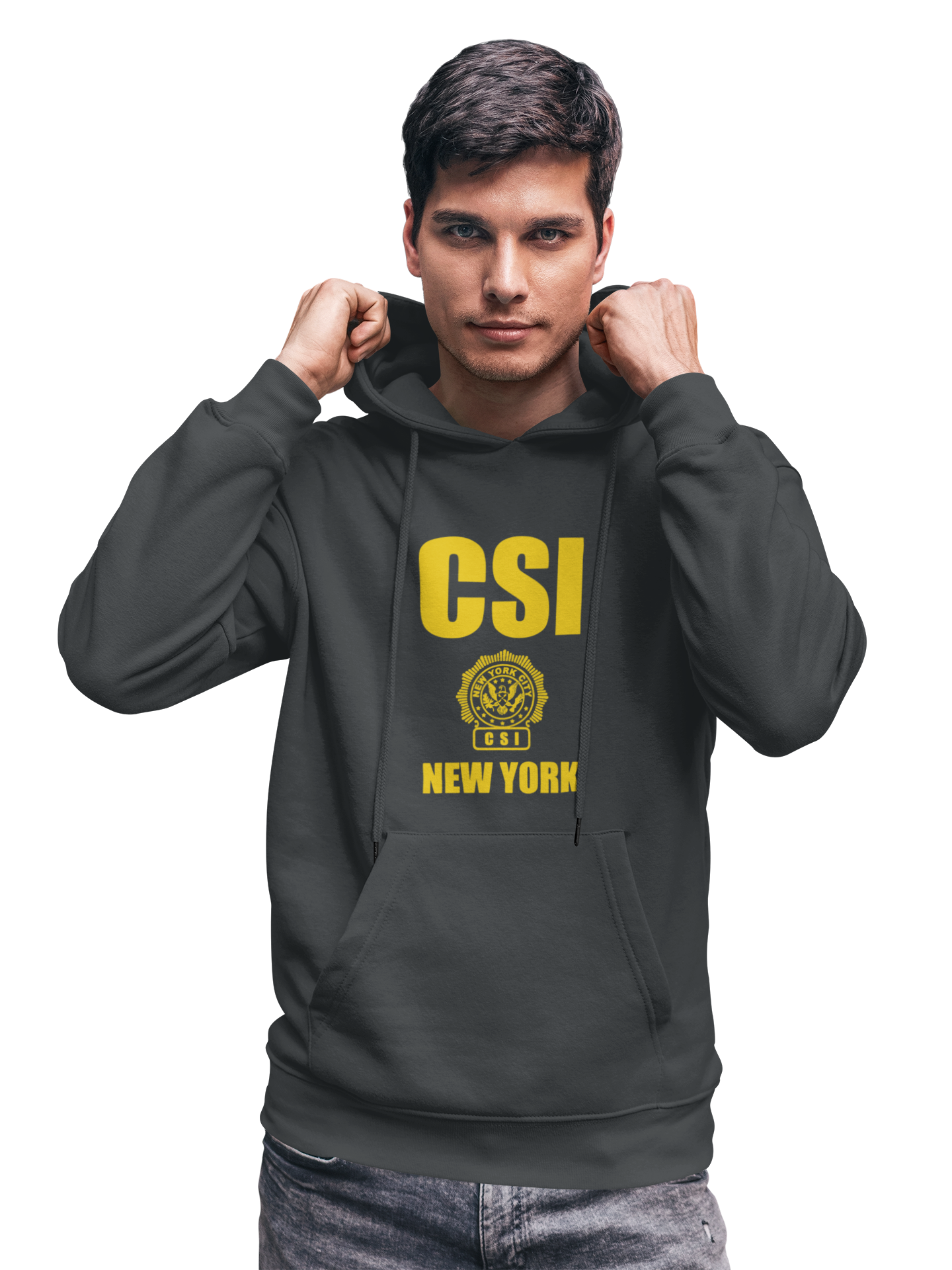 Men's CSI New York Hoodie Crime Scene Investigation Sweatshirt
