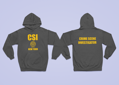 Men's CSI New York Hoodie Crime Scene Investigation Sweatshirt