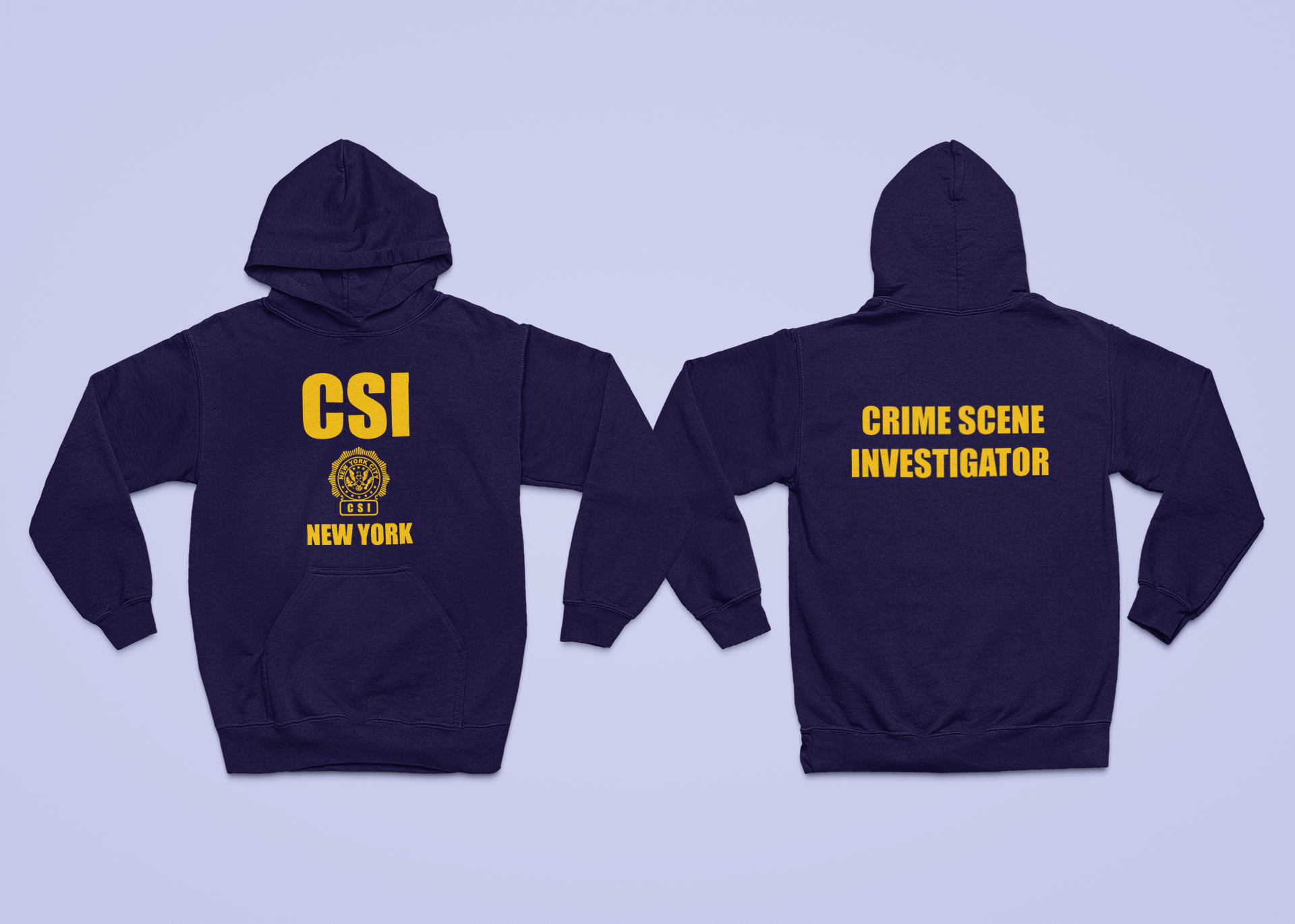 Men's CSI New York Hoodie Crime Scene Investigation Sweatshirt