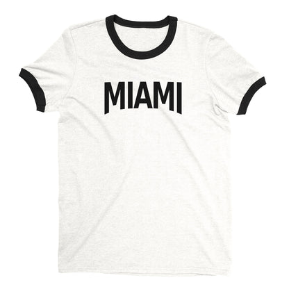 Miami Ringer Tee — White