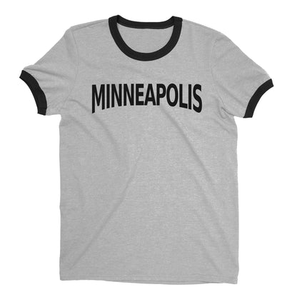 Minneapolis Ringer Tee — Heather Gray