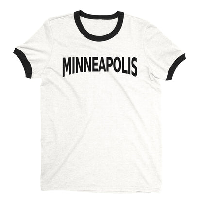 Minneapolis Ringer Tee — White