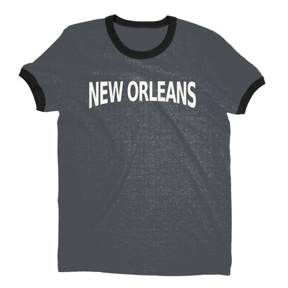 New Orleans Ringer Tee — Dark Heather