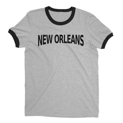 New Orleans Ringer Tee — Heather Gray