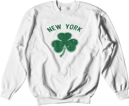 New York City Irish Shamrock Design St Patricks Day Crewneck Sweatshirt