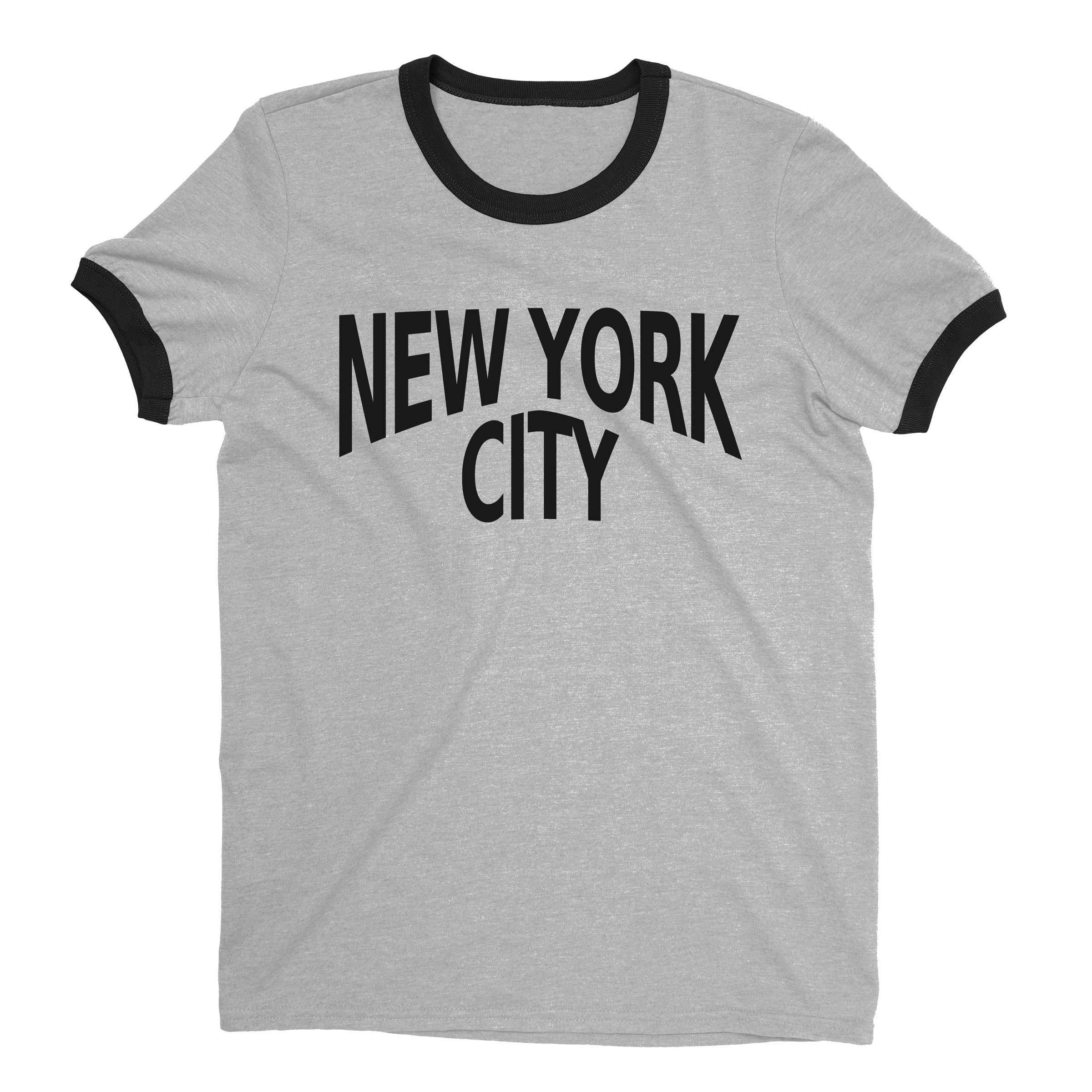 New York City Ringer Tee — Heather Gray