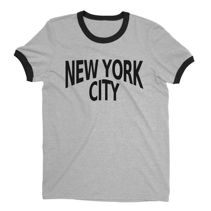 New York City Ringer Tee — Heather Gray