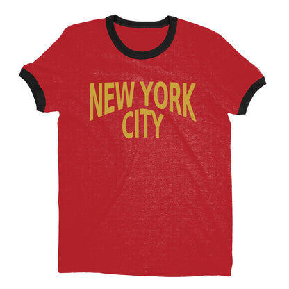 New York City Ringer Tee — Red