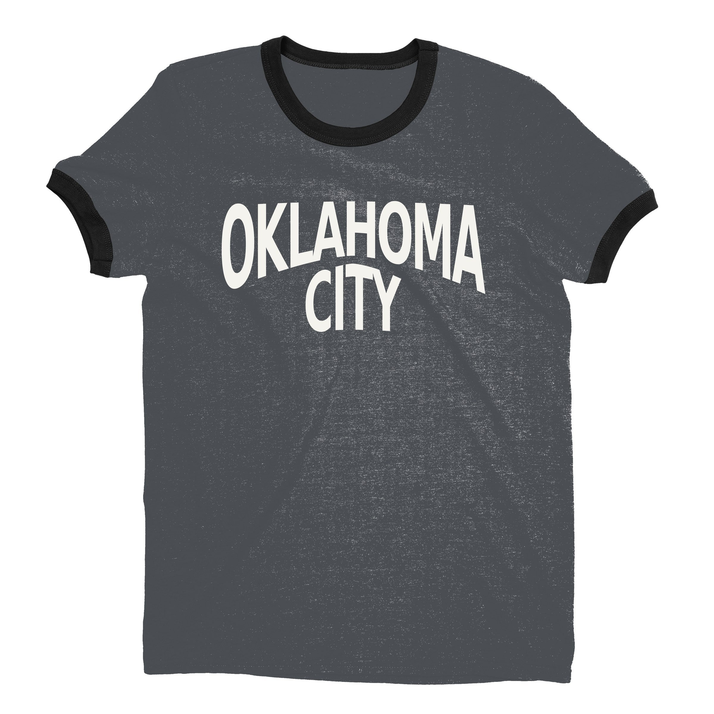Oklahoma City Ringer Tee — Dark Heather