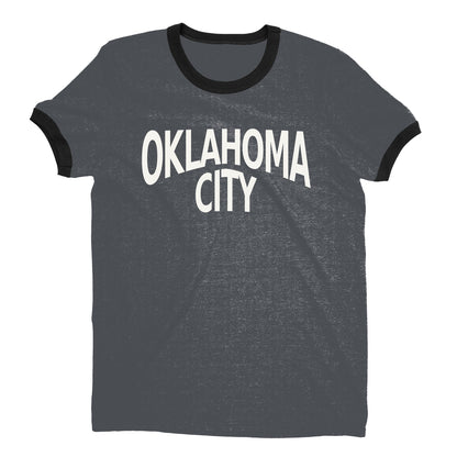 Oklahoma City Ringer Tee — Dark Heather