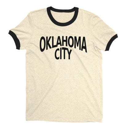 Oklahoma City Ringer Tee — Natural
