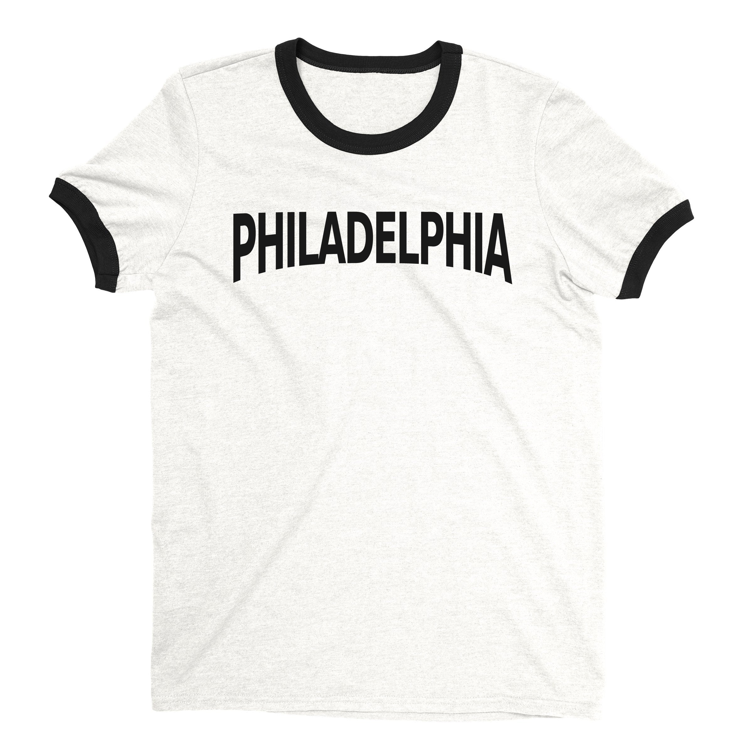 Philadelphia Ringer Tee — White