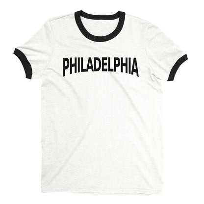 Philadelphia Ringer Tee — White